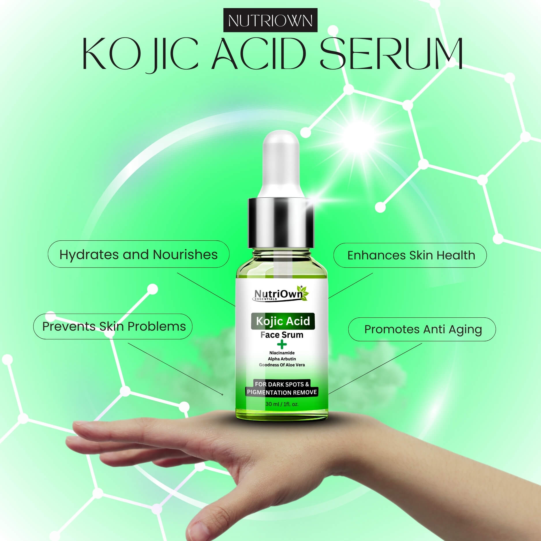 NutriOwn Kojic Acid Serum for Pigmentation Remove