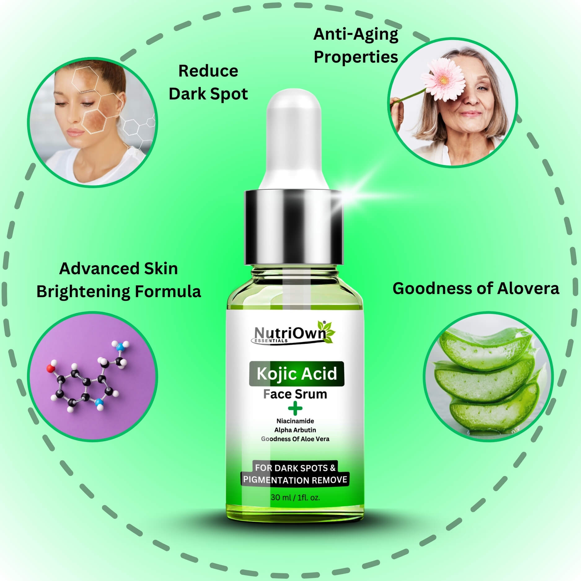 NutriOwn Kojic Acid Serum for Pigmentation Remove